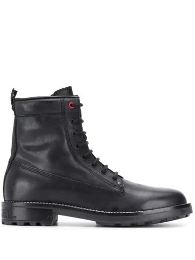 Diesel D-throuper Ab Ankle Boots In Black