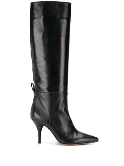 L'autre Chose Pointed Knee-length Boots In Black