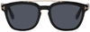 Tom Ford Holt 54mm Sunglasses - Shiny Black/ Smoke
