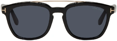 Tom Ford Holt 54mm Sunglasses - Shiny Black/ Smoke