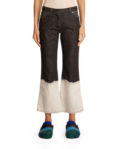 Jw Anderson Dip-dyed Flare Jeans In Slate