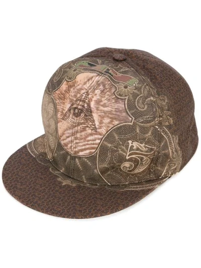 Givenchy Eye & Logo Print Hat, Multi In Brown