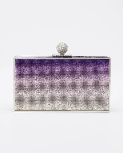 Sophia Webster Clara Crystal Box Clutch Bag, Purple Pattern