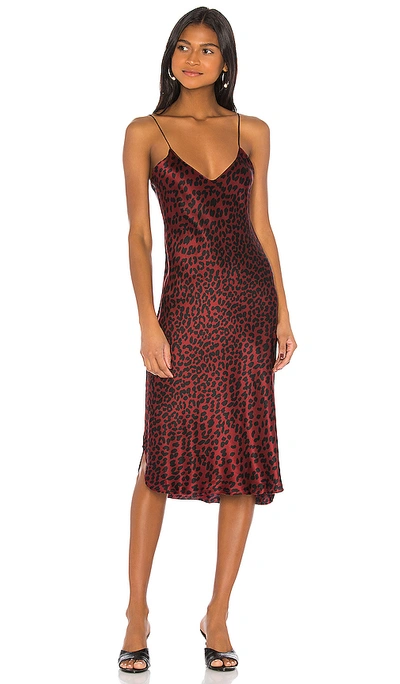 Nili Lotan Leopard-print Silk Slip Dress In Ruby Leopard Print