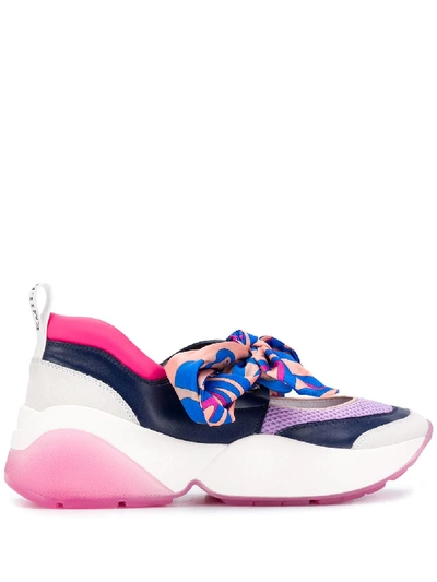 Emilio Pucci Bow Detail Low-top Trainers In Blue