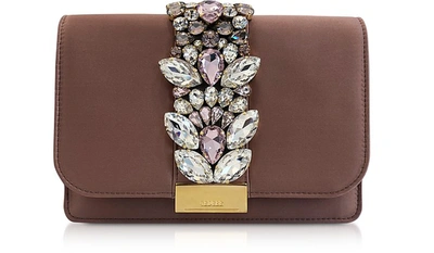 Gedebe Blush Satin Cliky Clutch In Pink