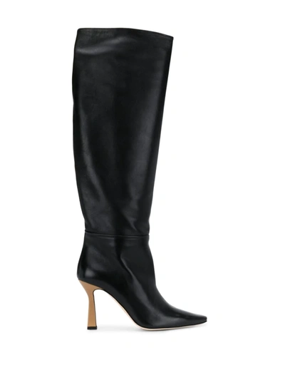 Wandler Lange Stiefel Mit Kontrastabsatz In Black