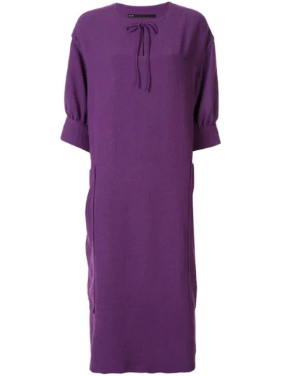 Muller Of Yoshiokubo Loose Fit Smock Dress In Purple