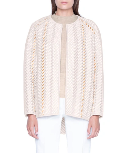 Akris St Gallen Embroidered Wool-silk Jacket In Multi Pattern