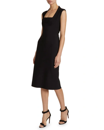 Alaïa Knee-length Sheath Dress In Black