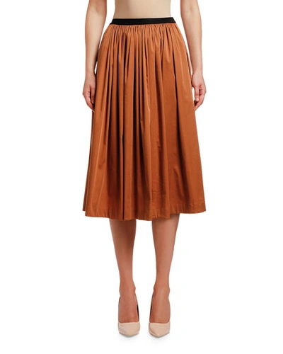 Antonio Marras Shirred-waist Skirt In Brown
