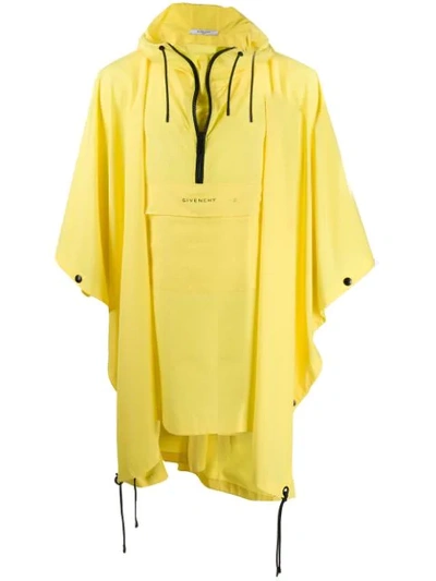 Givenchy Poncho Rain Coat In Yellow