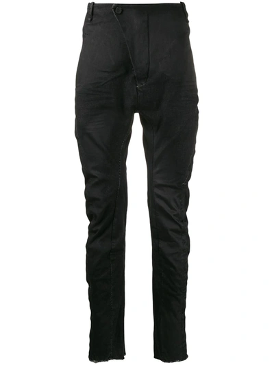 Masnada Deconstructed Straight Leg Trousers In Schwarz