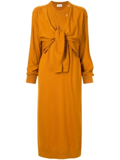 Lemaire Middle Tie Dress In 556saffran