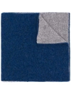 Dell'oglio Two-tone Cashmere Scarf In Blue