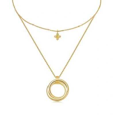 Missoma Gold Entwine Cross Necklace Set