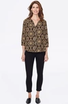 Nydj Pintuck-back Blouse In Midtown Medallion