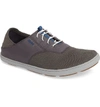 Olukai Men's Nohea Moku Boat Shoe In Fog/ Charcoal