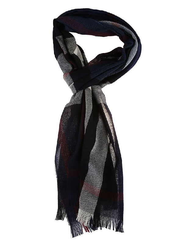 burberry navy check scarf