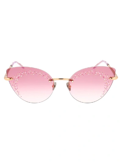 Pomellato Sunglasses In Gold Violet Red