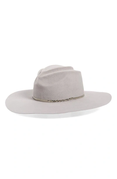 Gladys Tamez Mason Fur Felt Wide Brim Hat In Light Grey