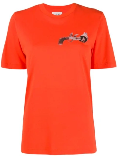 Kirin T-shirt In Orange Cotton