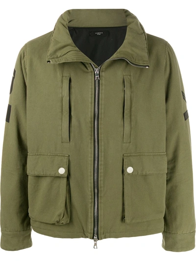 Amiri Military Stand Casual Jacket In Green Cotton