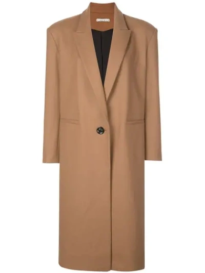 Alice And Olivia Nicola Oversized Wool-blend Coat In Camel