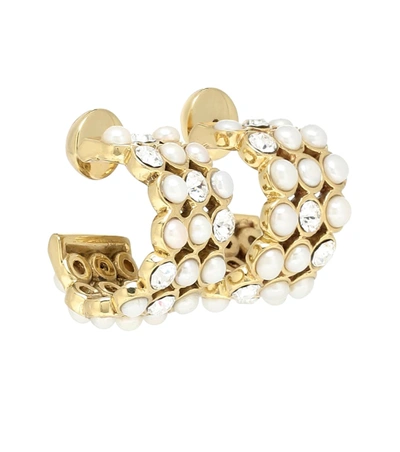 Ellery Embellished Hoop Earrings In Gold