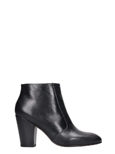 Chie Mihara El-huba High Heels Ankle Boots In Black Leather
