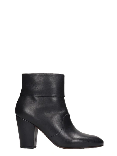 Chie Mihara Ebro High Heels Ankle Boots In Black Leather