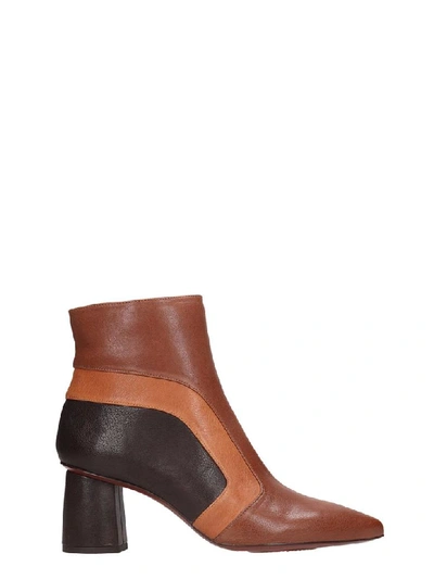 Chie Mihara Lupe High Heels Ankle Boots In Brown Leather