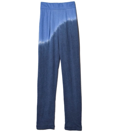 Raquel Allegra Signature Jersey Easy Pant In Sky Tie Dye In Blue