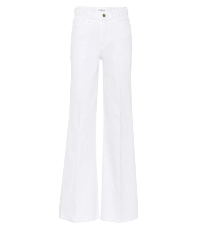 Frame Le Palazzo High-rise Wide-leg Jeans In White