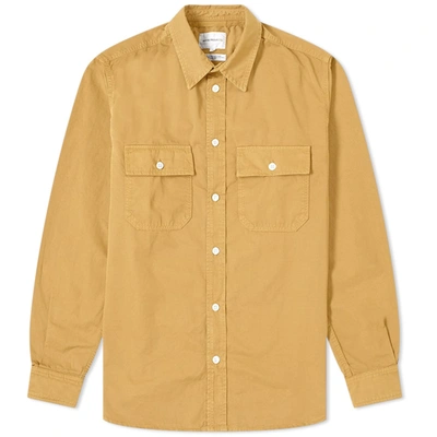 Norse Projects Villads Twill Shirt In Yellow