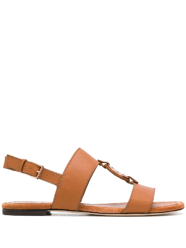 tory burch miller sandals metal logo
