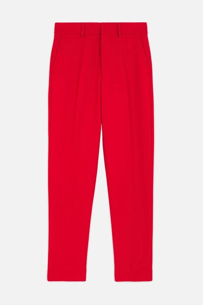 Ami Alexandre Mattiussi Cigarette Leg Trousers In Red