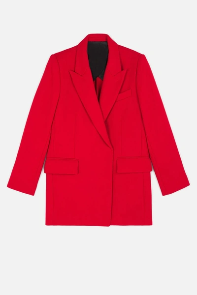 Ami Alexandre Mattiussi Buttonless Jacket In Red