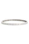 Roberto Coin 18k White Gold Symphony Dotted Hinged Bracelet In Silver-tone