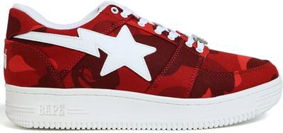 Pre-owned Bape A Bathing Ape Sta Camo Red In Red/white