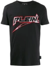 Philipp Plein T-shirt Mit Pailletten-logo In Black