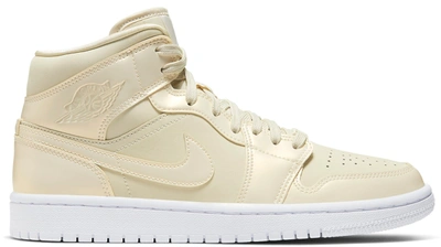 Pre-owned Jordan 1 Mid Goose Feather Yellow (women's) In Goose Feather Yellow/lemon Yellow-white