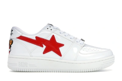 Pre-owned Bape A Bathing Ape  Sta Low Ghostbusters White (2019) In White/red