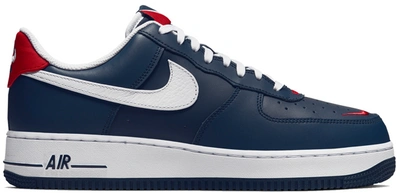 Pre-owned Nike Air Force 1 Low Swoosh Pack Navy In Midnight Navy/white-gym  Red | ModeSens