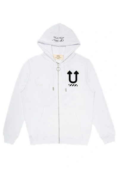 Pre-owned Off-white Undercover Skeleton Rvrs Zipped Hoodie White/multicolor