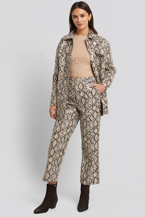 printed cropped pants