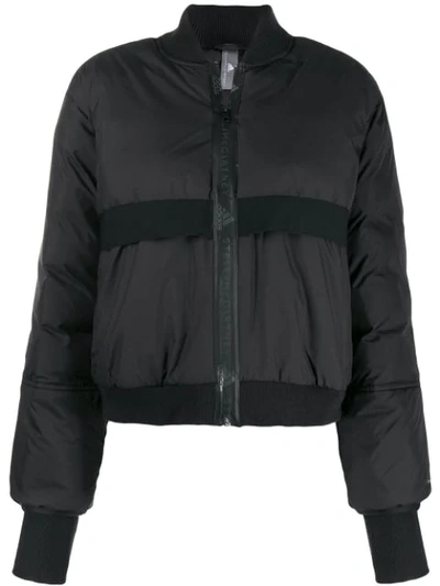 Adidas By Stella Mccartney Quilted Bomber Jacket In Black