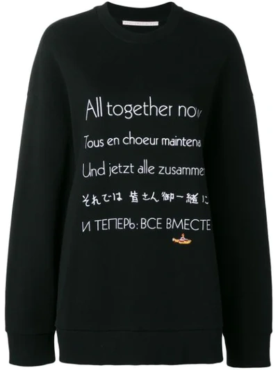 Stella Mccartney All Together Now Cotton Crew-neck Sweatshirt In Black