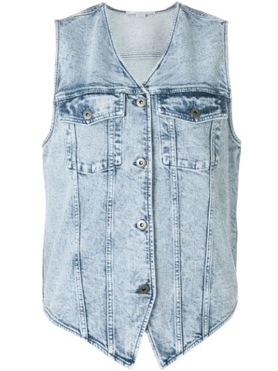 Stella Mccartney Denim Waistcoat In Blue