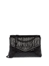 Miu Miu Small Trapuntato Quilted Calfskin Leather Shoulder Bag In Black